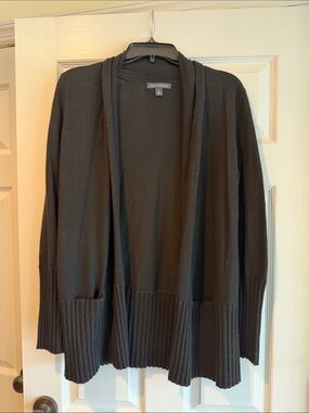Banana Republic Black Draped Open-Front Cardigan small